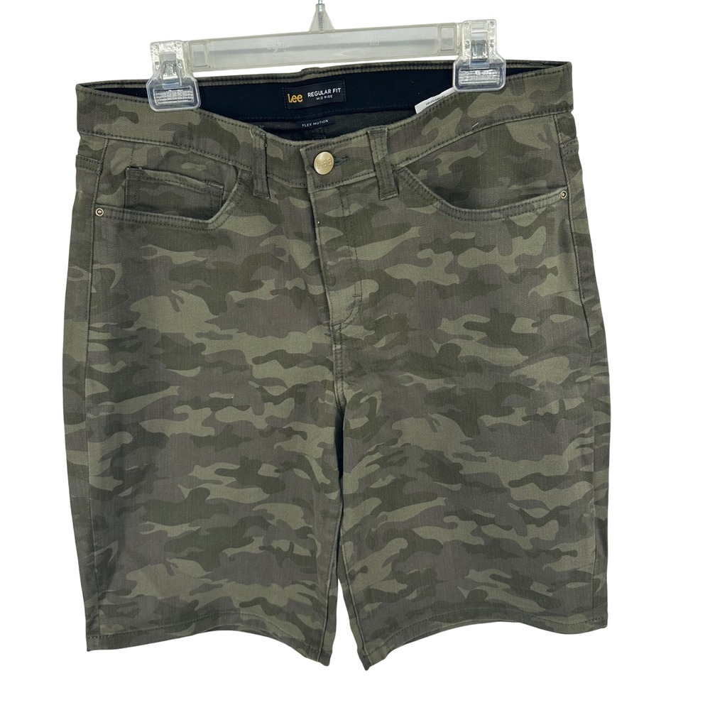 Lee Olive Green Camo Women's Bermuda Shorts